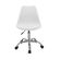 3 Kit 2 Cadeiras Giratorias Office Luisa Rivatti Assento PP Branco Base Rodizio Cromado